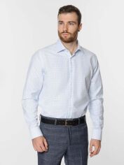 Акція на Сорочка бавовняна чоловіча Arber Custom Fit AO 05.19.30 38-39 Блакитна від Rozetka