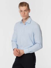 Акція на Сорочка бавовняна чоловіча Arber Custom Fit AO 05.30.30 38-39 Блакитна від Rozetka