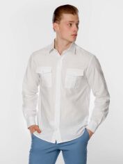 Акція на Сорочка бавовняна чоловіча Arber Safari Shirt M05.17.00.223 39 Біла від Rozetka