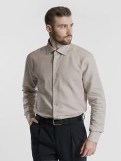 Акція на Сорочка бавовняна чоловіча Arber Linen Shirt 1 M05.19.16.223 38-39 Бежева від Rozetka