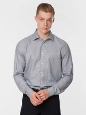 Акція на Сорочка бавовняна чоловіча Arber Slim Fit AO 05.05.30 38-39 Синя від Rozetka