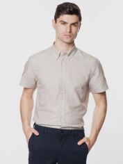 Акція на Сорочка літня чоловіча Arber Oxford SS AN 04.06.20 39 Бежева від Rozetka