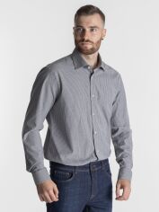 Акція на Сорочка бавовняна чоловіча Arber Slim Fit M05.05.11.211 38-39 Сіра від Rozetka