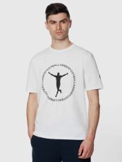 Акція на Футболка бавовняна довга чоловіча Arber T-Shirt Ff10 ANF 09.07.20 L Біла від Rozetka
