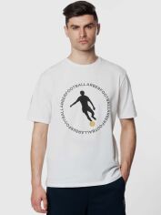 Акція на Футболка бавовняна довга чоловіча Arber T-Shirt Ff10 ANF 09.09.20 XL Біла від Rozetka