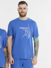 Акція на Футболка бавовняна довга чоловіча Arber T-Shirt Ff19 F13.04.06.311 L Синя від Rozetka