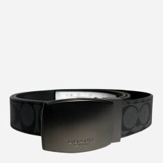 Акція на Ремінь з натуральної шкіри Coach Men's Cut To Size Reversible Logo Belt Mahogany Brown 38mm F64839 blt-3 120 см Чорний від Rozetka