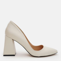 Акція на Жіночі човники зі шкіри Ashoes 2650/8 37 24 см Слонова кістка від Rozetka