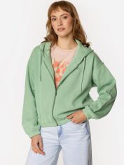 Акція на Толстовка на блискавці з капюшоном жіноча Lee Cooper Tanya-5606 XL Зелена від Rozetka