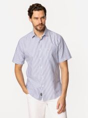 Акція на Сорочка бавовняна літня чоловіча Lee Cooper Windsor2-Pl37 XL Блакитна від Rozetka