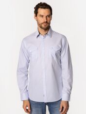 Акція на Сорочка бавовняна чоловіча Lee Cooper Malt-Kl21 2XL Блакитна від Rozetka