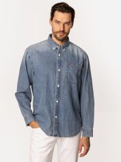 Акція на Сорочка джинсова чоловіча Lee Cooper Jerez-5022 L Блакитна від Rozetka