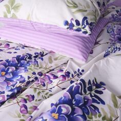 Акція на Наволочка MirSon 17-0723 Purple Flowers Бязь 60х60 см від Rozetka