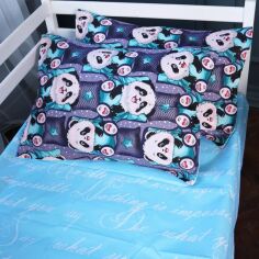Акція на Простирадло MirSon Ranforce Elite 17-0722 Tiny Panda 150х220 см від Rozetka