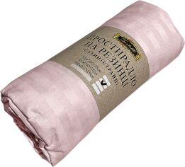 Акція на Простирадло на гумці Zastelli Pink stripe Двоспальне 180х200 + 20 см Рожеве Полікоттон від Rozetka