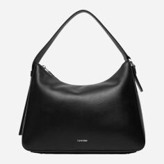 Акція на Сумка багет жіноча середня Calvin Klein K60K612770-BEH Чорна від Rozetka
