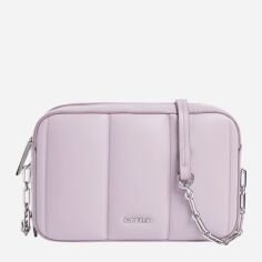 Акція на Сумка крос-боді через плече жіноча маленька Calvin Klein K60K613076-VHE Світло-рожева від Rozetka
