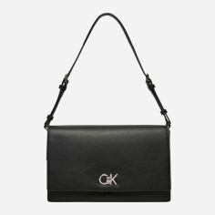 Акція на Сумка багет жіноча середня Calvin Klein K60K612807-BEH Чорна від Rozetka