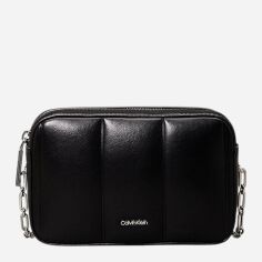 Акція на Сумка крос-боді через плече жіноча маленька Calvin Klein K60K613076-BEH Чорна від Rozetka
