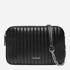 Акція на Сумка крос-боді через плече жіноча маленька Calvin Klein K60K613078-BEH Чорна від Rozetka