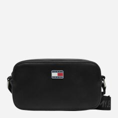 Акція на Сумка крос-боді через плече жіноча маленька Tommy Hilfiger AW0AW16961-BDS Чорна від Rozetka