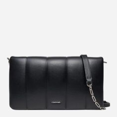 Акція на Сумка крос-боді через плече жіноча середня Calvin Klein K60K612787-BEH Чорна від Rozetka