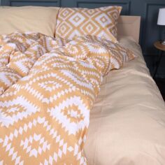 Акція на Простирадло MirSon Бязь 17-0729 Golden Geo Zebra 220x240 см від Rozetka
