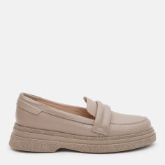 Акція на Жіночі лофери зі шкіри PARADIZE SHOES T-801 41 26.7 см Бежеві від Rozetka