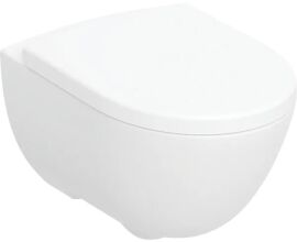 Акція на Унітаз підвісний GEBERIT Modo 502.939.00.1 Rimless зі сидінням Soft Close дюропласт від Rozetka