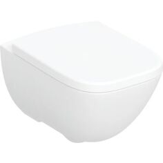 Акція на Унітаз підвісний GEBERIT Modo 502.827.00.1 Rimless зі сидінням Soft Close дюропласт від Rozetka