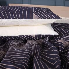 Акція на Наволочка MirSon 17-0721 Cream and Grey Stripes Ranforce Elite 50х70 см від Rozetka