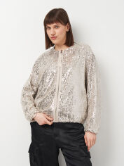 Акція на Куртка жіноча Zara 3449/975 L Срібляста від Rozetka