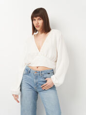 Акція на Блузка жіноча Zara 3564/912 XXL Біла від Rozetka