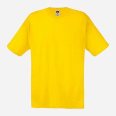 Акція на Футболка бавовняна довга чоловіча Fruit of the loom Original 0610820-K2 XL Жовта від Rozetka