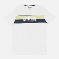 Акція на Футболка бавовняна довга чоловіча Jack & Jones XAZ404004OGVS L Біла від Rozetka