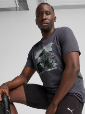 Акція на Футболка довга чоловіча Puma Graphics Seasons Unisex Tee 52656769 XL Galactic Gray з принтом від Rozetka