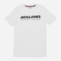 Акція на Футболка бавовняна довга чоловіча Jack & Jones XAZ404024EIZV M Біла від Rozetka