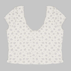 Акція на Топ жіночий H&M 1059088_в квіт 2XL Молочний від Rozetka