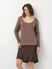 Акція на Лонгслів довгий жіночий H&M 0824995_корич L Коричневий від Rozetka