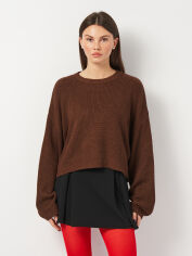 Акція на Джемпер жіночий H&M 0992580 XL Темно-коричневий від Rozetka