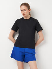 Акція на Футболка бавовняна жіноча H&M 0934071 XS Чорна від Rozetka