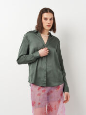 Акція на Сорочка жіноча H&M 0939703_сіро-зел M Сіра із зеленим від Rozetka