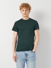 Акція на Футболка бавовняна довга чоловіча H&M 0975620_темн.зел XS Темно-зелена від Rozetka