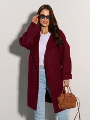 Акція на Пальто осіннє жіноче ISSA PLUS 15089 S Бордове від Rozetka