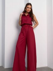 Акція на Комбінезон жіночий ISSA PLUS 14732A XL Темно-бордовий від Rozetka