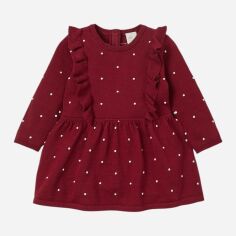 Акція на Дитяче в'язане плаття для дівчинки H&M 8835692kwer 86 см Бордове від Rozetka