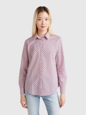 Акція на Сорочка бавовняна жіноча United Colors of Benetton 5Q6SDQ0AY-66F XL Блідо-рожева від Rozetka