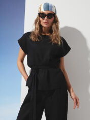Акція на Блузка жіноча Seventeen 2273.6320 2XL-3XL Чорна від Rozetka