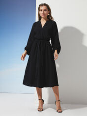 Акція на Плаття міді літнє жіноче Seventeen 2283.6374 L-XL Чорне від Rozetka