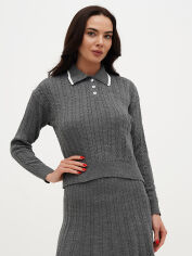 Акція на Джемпер жіноче EQUILIBRI W391 032 100-207 One Size Dark grey від Rozetka